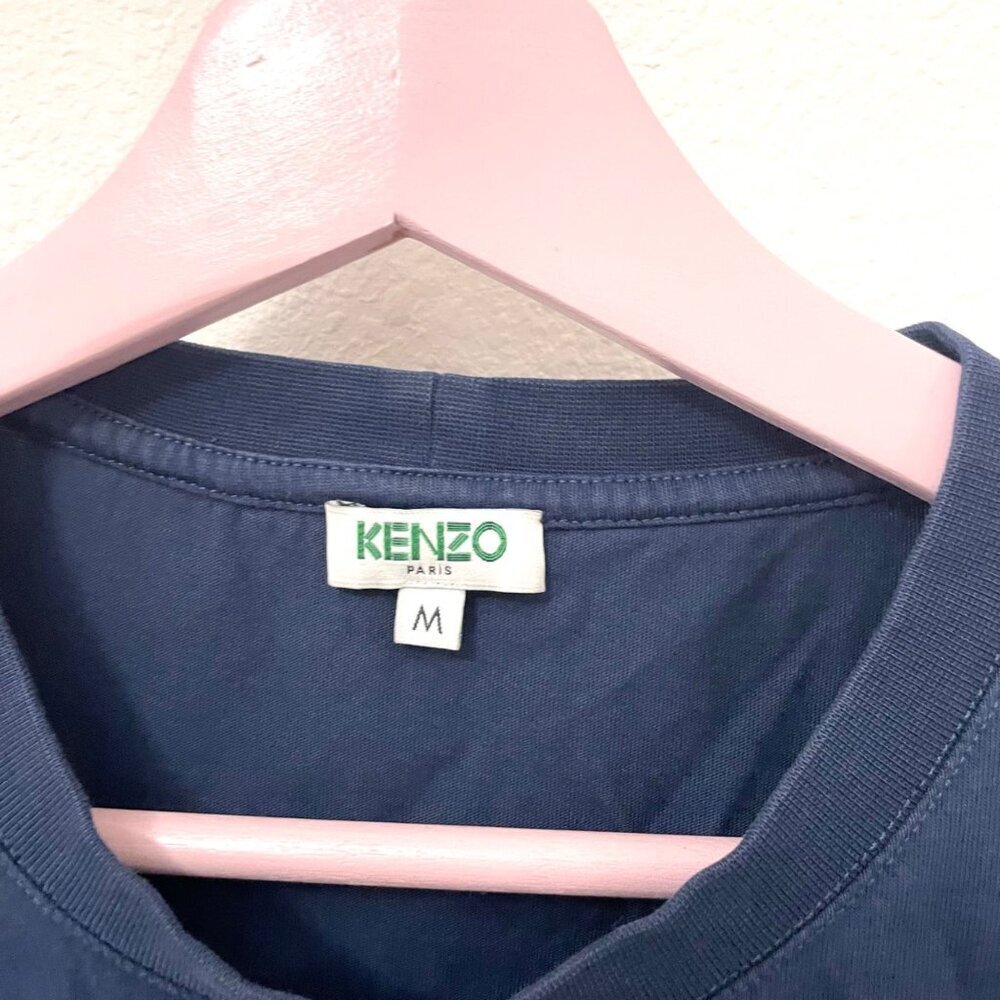 Kenzo Paris Tiger Big Logo Short Sleeve T-Shirt Black Orange Size M - Picture 2 of 7